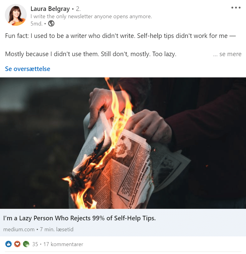 Laura Belgray - den dovneste copywriter i verden