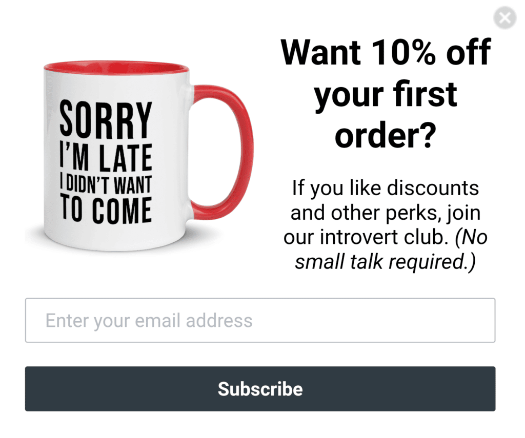 Pop-up med humor