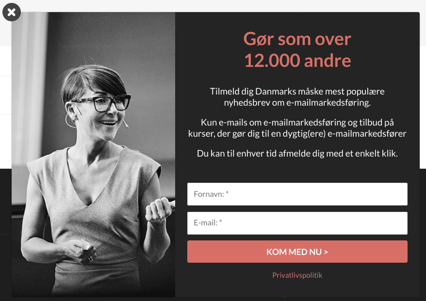 Social proof i pop-up